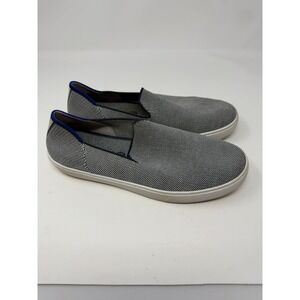 Rothys The Original Slip On Sneaker Blue‎ Gray Knit Comfort Shoes Womens Sz 8.5